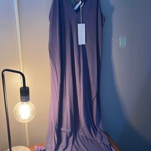 Lush by Lulu’s dusty blue midi dress